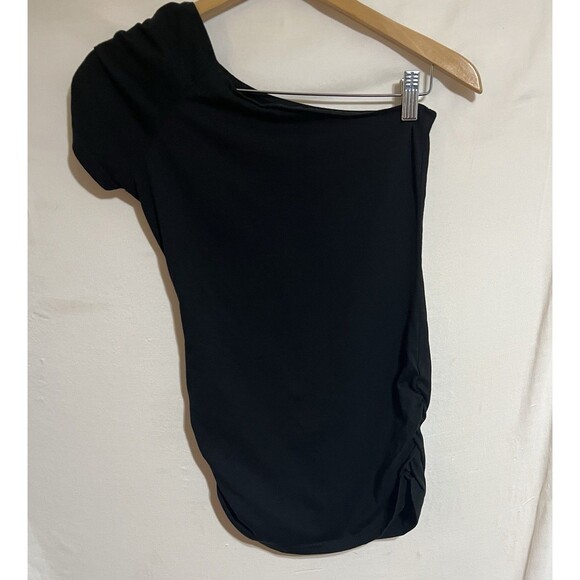 Rocawear Fitted One Shoulder Top urban all over print spell out rhinestone V - Picture 3 of 5